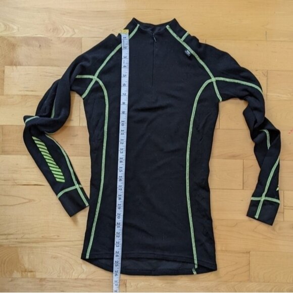 HELLY Hansen thermal shirt base layer ski layer black Medium @B6 - Picture 7 of 8